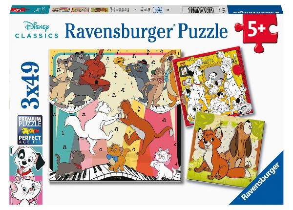 Ravensburger palapeli 3x49 kpl Disney hahmot