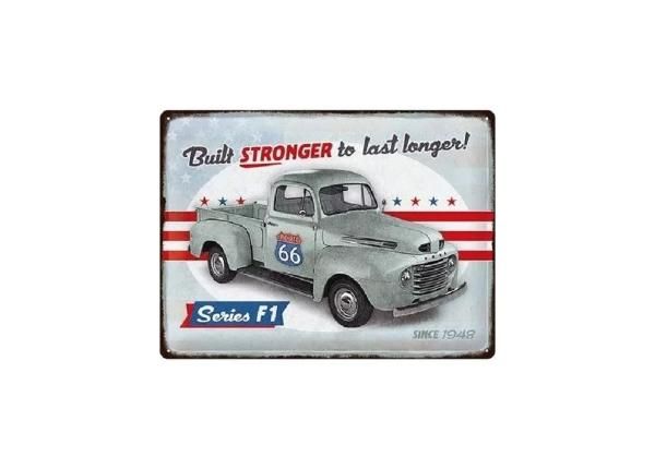 Retro metallijuliste Ford - F1 Built Stronger Since 1948 30x40 cm