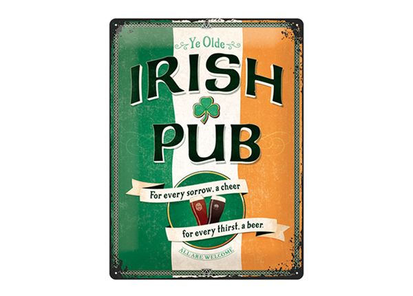 Retro metallitaulu Irish Pub 30x40 cm