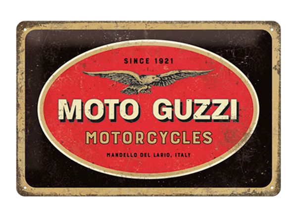 Retro metallitaulu Moto Guzzi logo 20x30 cm