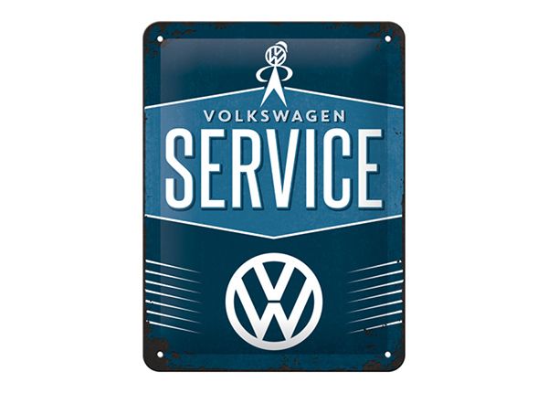 Retro metallitaulu VW Service 15x20 cm