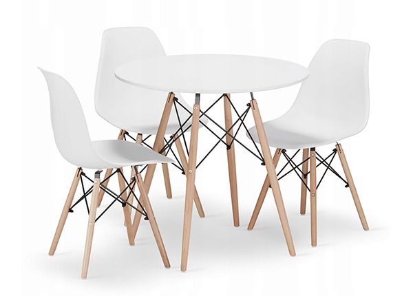 Ruokapöytä + 3 tuolia