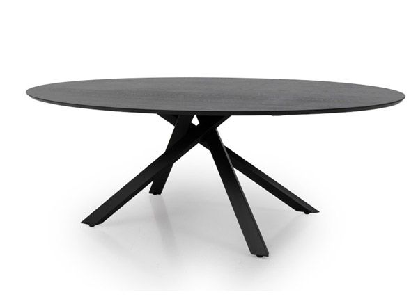 Ruokapöytä Tenzo Cox 240x120 cm, musta saarni