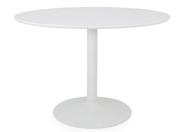 Ruokapöytä Tenzo Taco Ø 110 cm, valkoinen