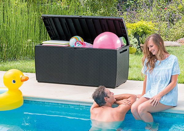 Säilytyslaatikko ulkokäyttöön Keter Capri, grafiitti