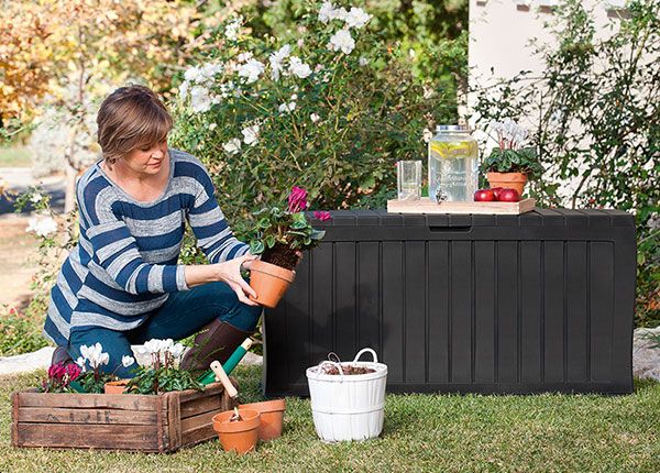 Säilytyslaatikko ulkokäyttöön Keter Marvel, grafiitti