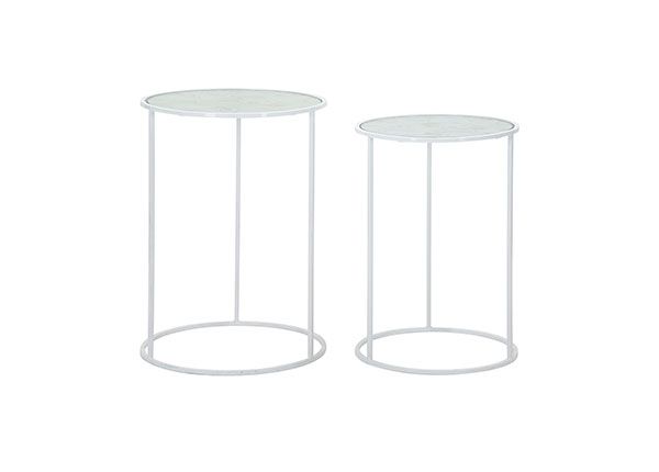 Sarjapöytä Glam 2 kpl, valkoinen