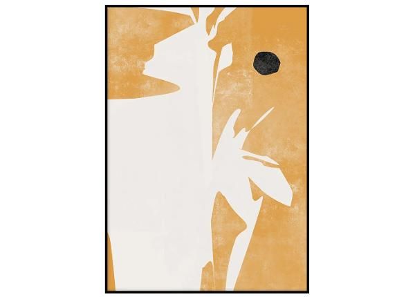 Seinäjuliste Abstrakti sinapinkeltainen