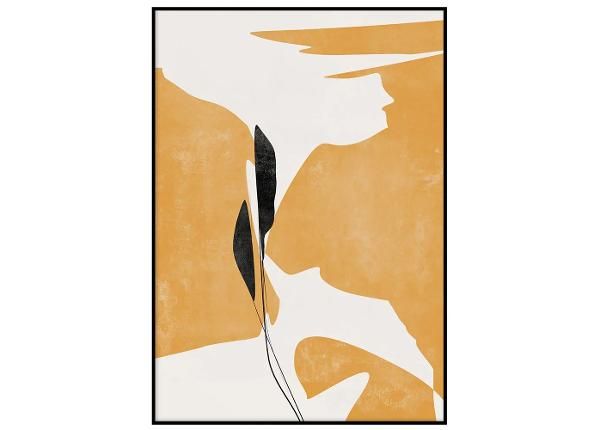 Seinäjuliste Abstrakti sinapinkeltainen II