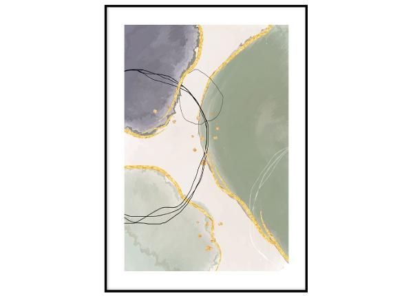Seinäjuliste Abstrakti vaaleanvihreä I