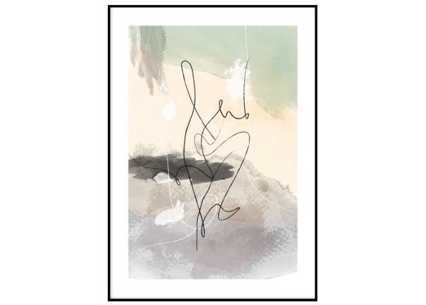 Seinäjuliste Abstrakti vaaleanvihreä II