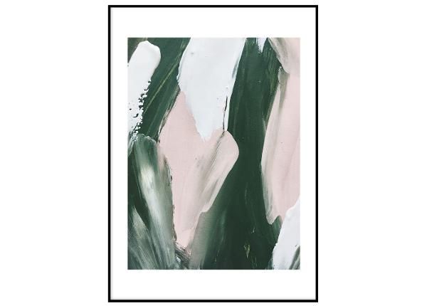 Seinäjuliste Abstrakti vihreä ja roosa