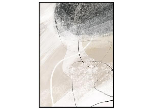 Seinäjuliste Beige abstrakti printti