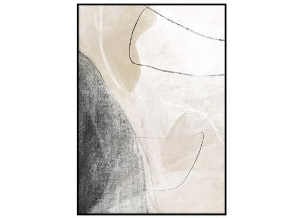 Seinäjuliste Beige abstrakti printti III