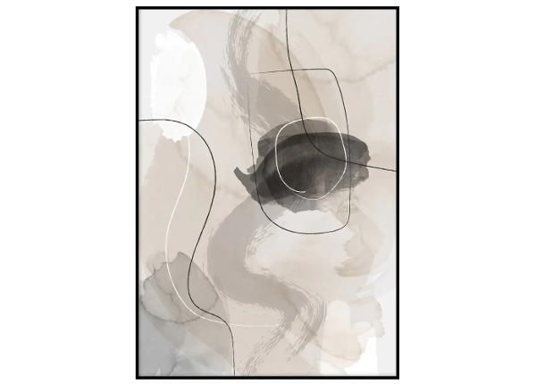 Seinäjuliste Beige teksturoitu printti II