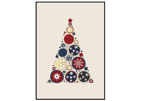 Seinäjuliste Koristeltu kuusi