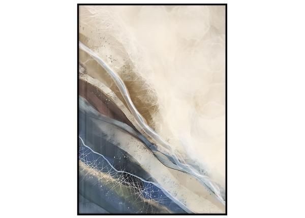 Seinäjuliste Sininen ja beige kuva II