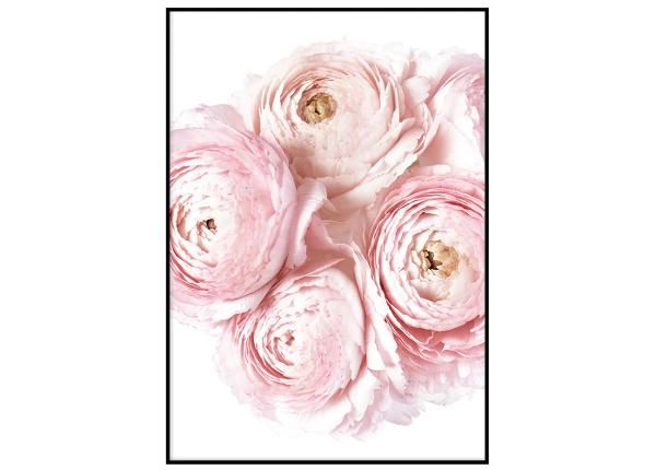 Seinäjuliste Vaaleanpunaiset kukat I