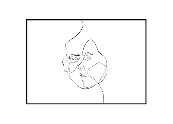 Seinäjuliste Yhden viivan kasvot