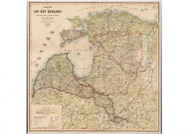 Seinäkartta Liv-Est-Kurland 1898
