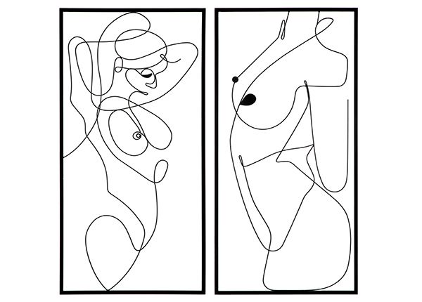 Seinäkoristeet Body 2 kpl 50x100 cm
