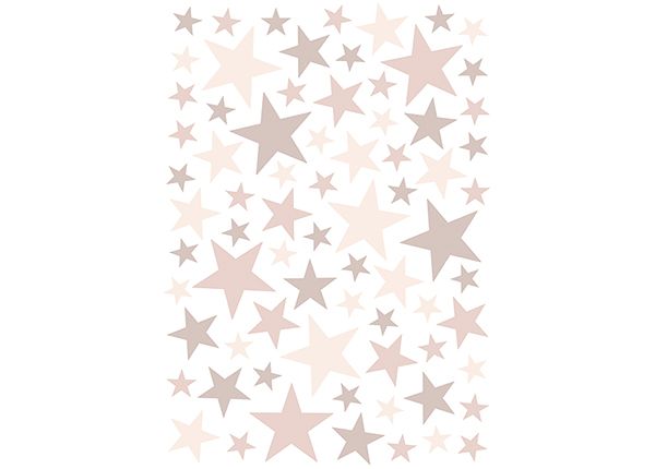 Seinätarrat Stars, 74 kpl, antiikkiroosa