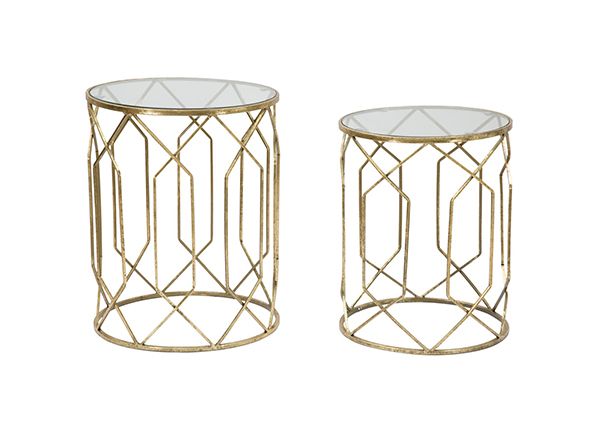 Sivupöytä Glam 2 kpl, kullanvärinen