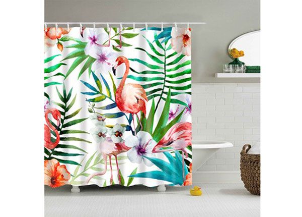 Suihkuverho FLAMINGO TROPICAL 150x180 cm