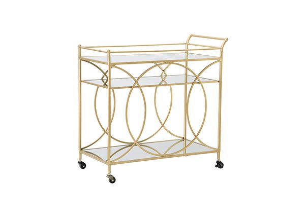 Tarjoiluvaunu Glam, kullanvärinen