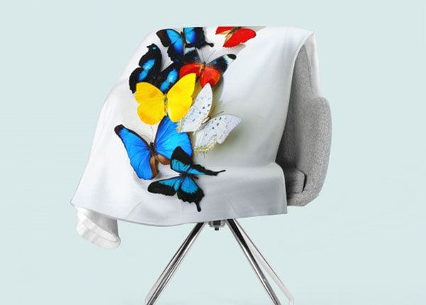 Torkkupeitto Colorful Butterflies 150x200 cm