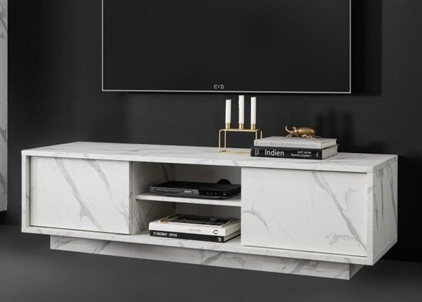 TV-taso marmorijäljitelmällä Carrara 139 cm