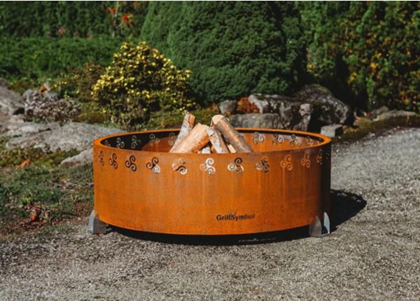 Ulkotulisija Cor-ten terästä GrillSymbol Legend