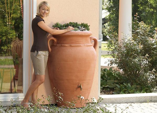 Vesisäiliö Antiikki Wall Amphora Terracotta 260 L